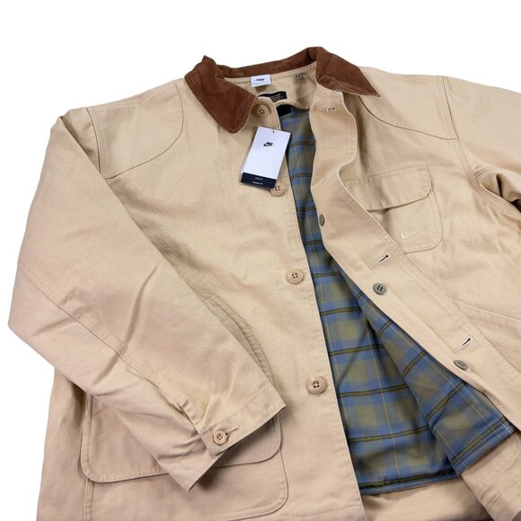Nike Life Flannel-Lined Canvas Barn Coat Work Jacket Mens Size XL RELAXED FIT - Picture 2 of 14